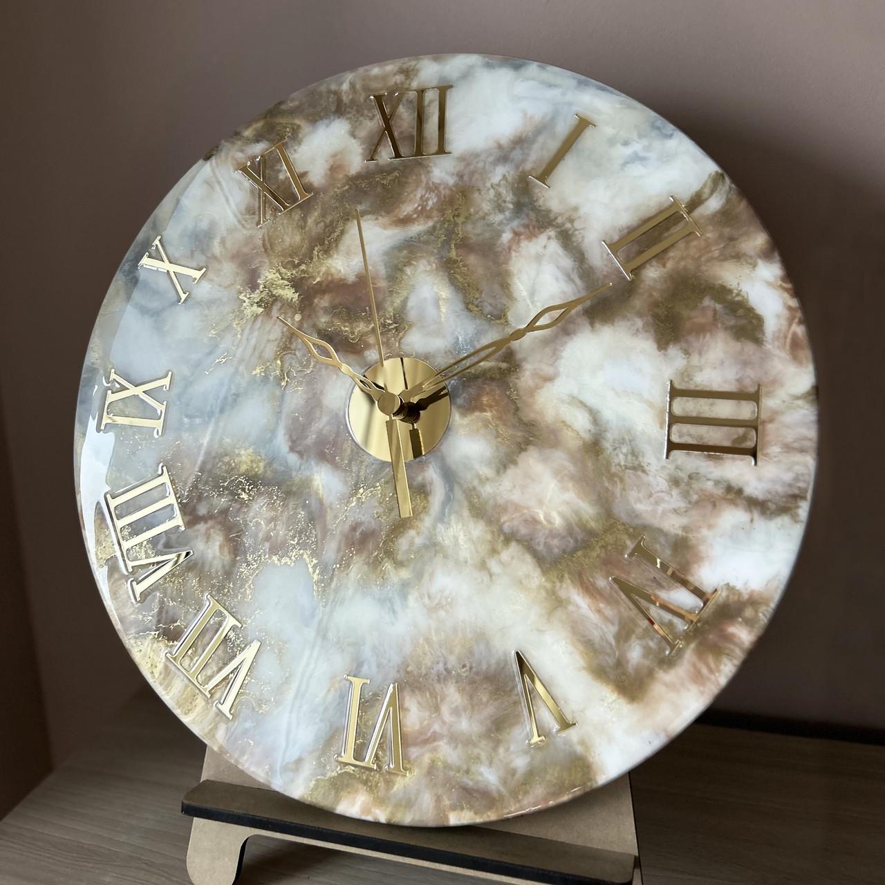 Часы настенные круглые из эпоксидной смолы EPOXY M223 80x80 см
