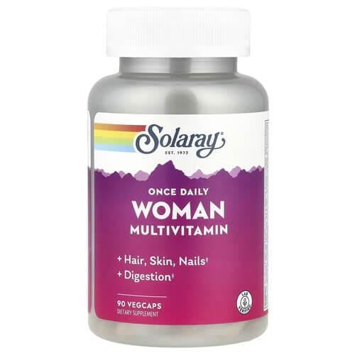 Витамины для женщин Solaray Once Daily Woman Multivitamin 90 VegCaps (SOR-51812)