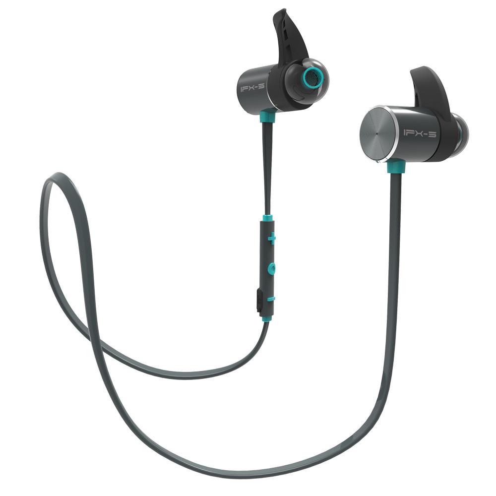 Наушники беспроводные ADENKI RUNNER-1 bluetooth Серый-Голубой (SUN0504)