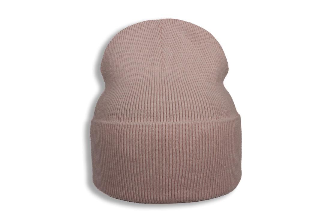 Шапка молодіжна біні Apex Елсі з відворотом кашемірова без підкладки Пудра (282044) - фото 1 Шапка молодіжна біні Apex Елсі з відворотом кашемірова без підкладки Пудра (282044) - фото 1