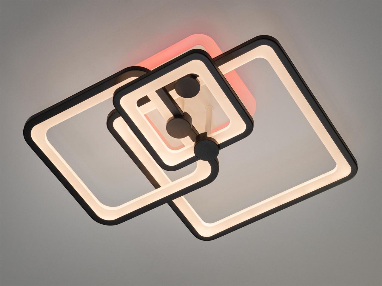 Люстра с пультом для гостиной 8208/3BK Черный (2758419124)