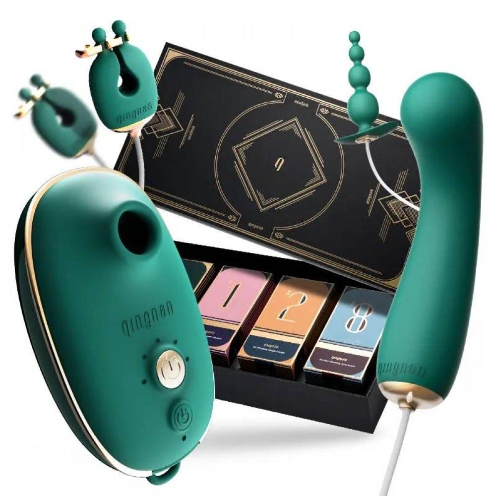 Набор секс-игрушек Qingnan Quartet 4 пр. Green (Q99993) Набор секс-игрушек Qingnan Quartet 4 пр. Green (Q99993)