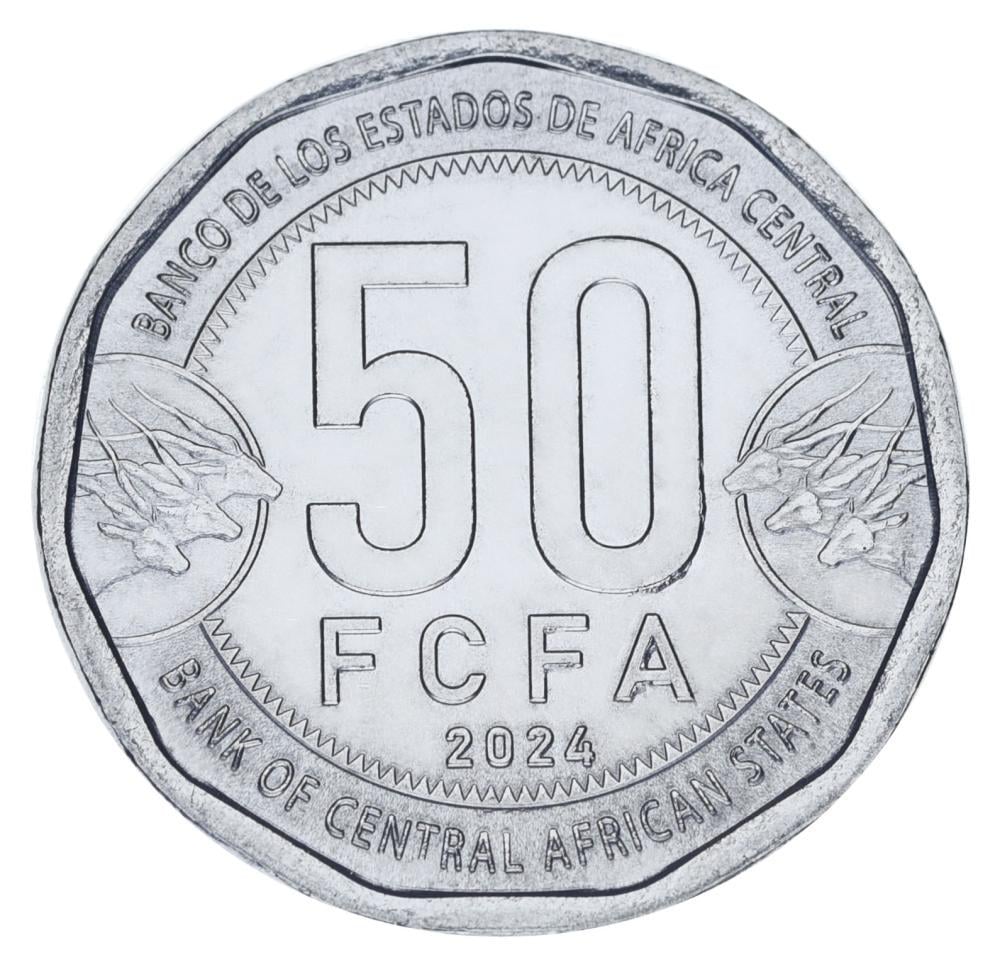 Колекційна монета Центральна Африка 50 франків 2024 UNC (М22931)