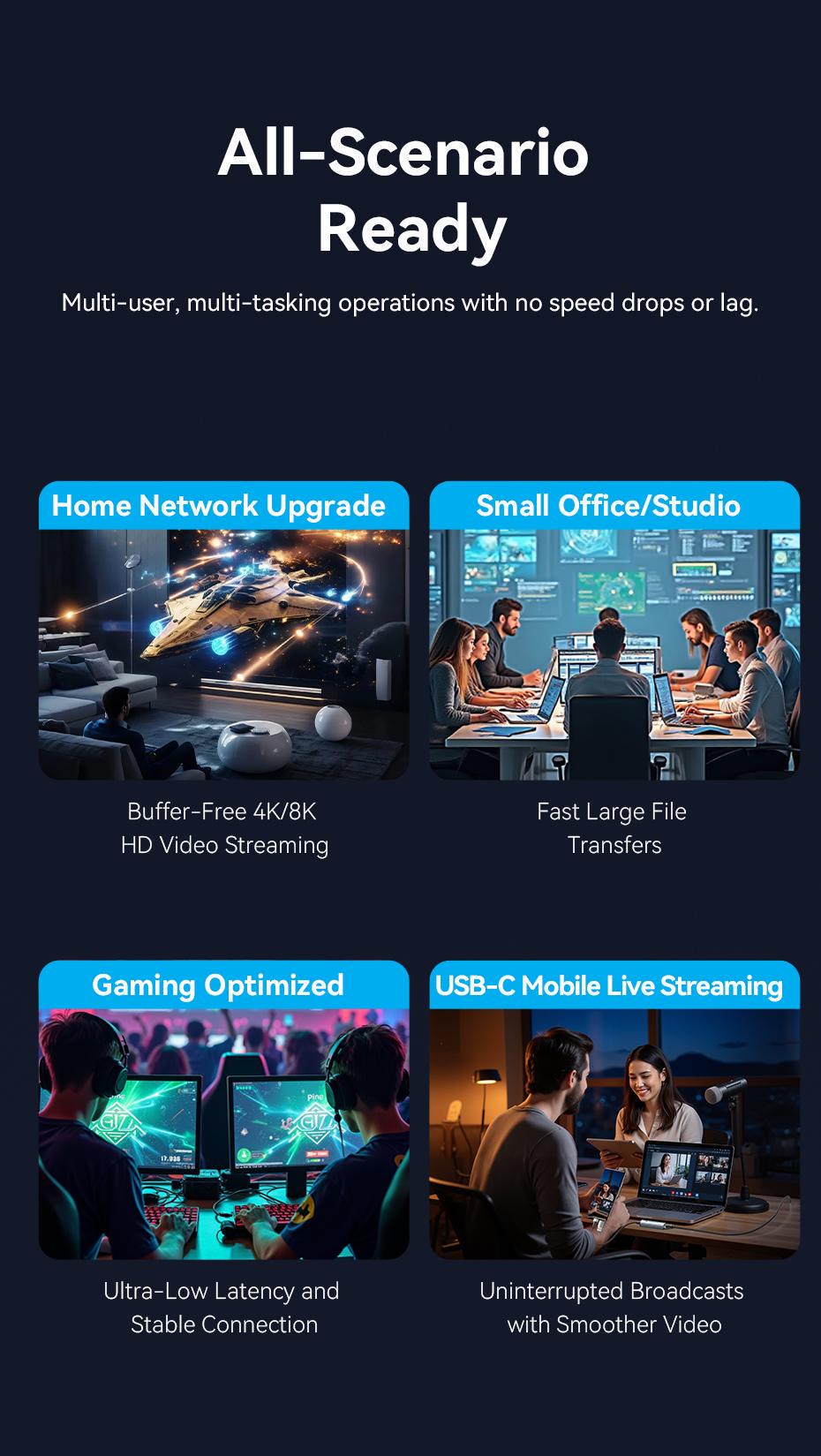 Адаптер USB-C Vention USB RJ45 0.15 м Серый (CFSHB) - фото 11