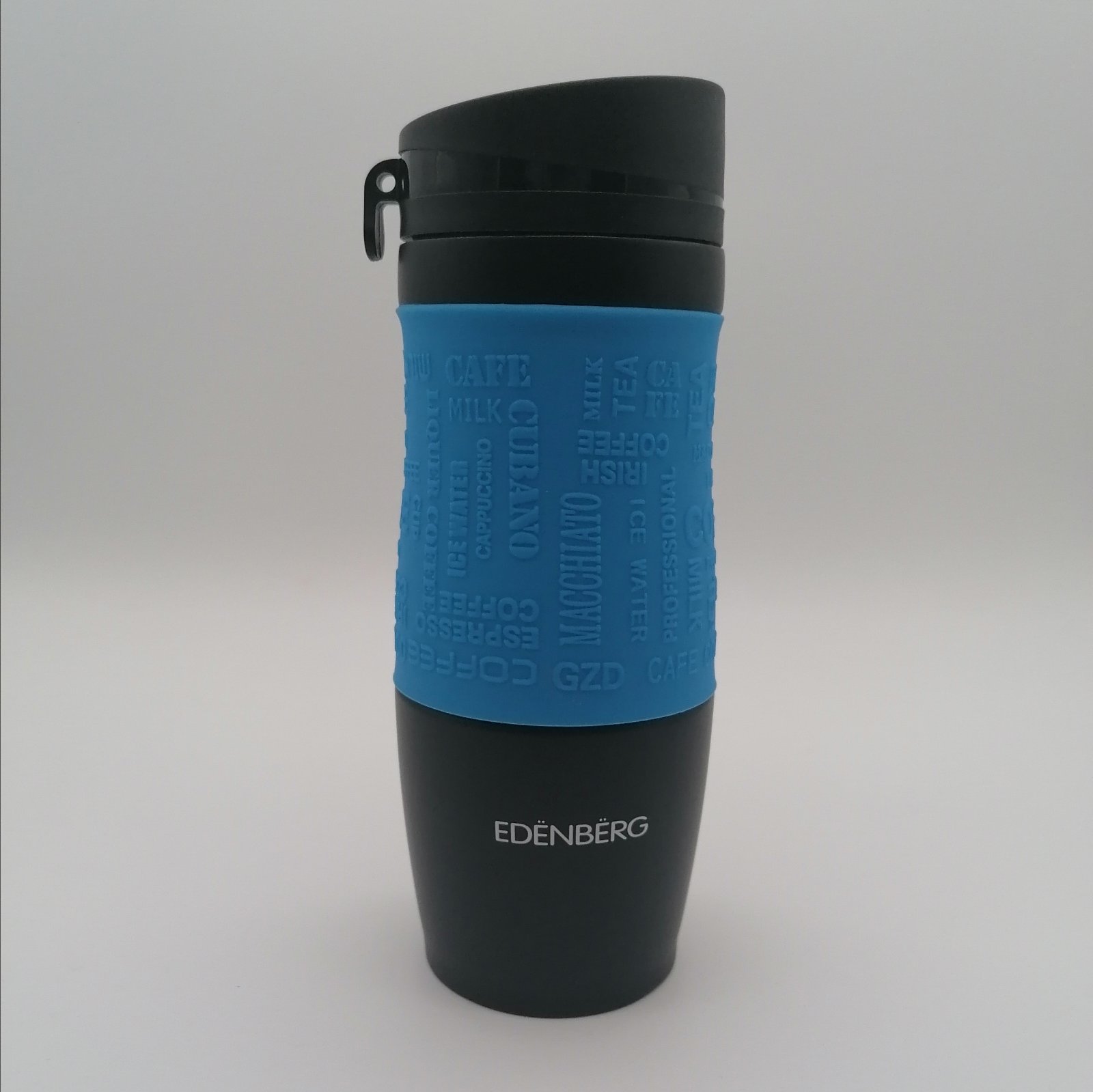 Термочашка Edenberg 380 мл Чорно-Блакитний (EB-625-3)