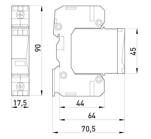 Ограничитель перенапряжения E.NEXT e.POI.1 1Р 50 кА 280 В (81.001) - фото 2