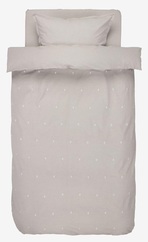 Комплект белья ELLIE 140x200 см Светло-серый вышивка (7398630)