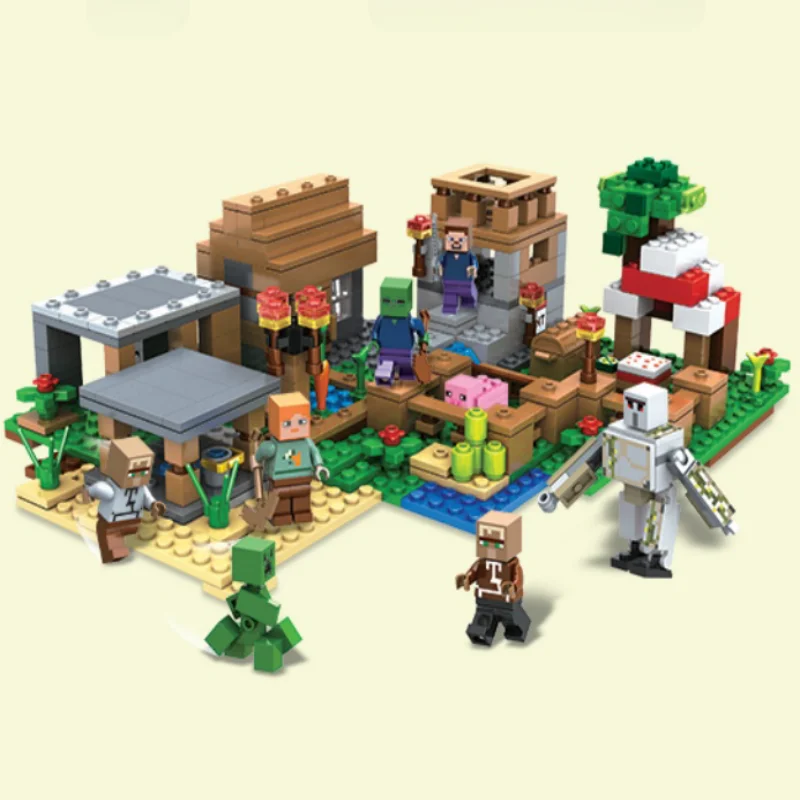 Конструктор Майнкрафт My World Селище з персонажами ферма з селянами та мобами 569 дет. - фото 6 Конструктор Майнкрафт My World Селище з персонажами ферма з селянами та мобами 569 дет. - фото 6