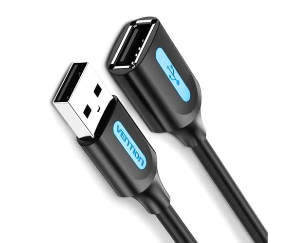 Кабель Vention CBIBI USB 2.0 Type-A Male to Type-A Female 2A 3 м Black