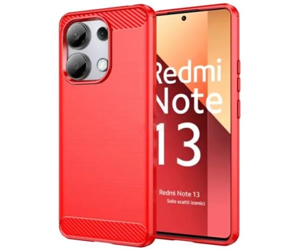  Чехол - накладка Polished Carbon для Xiaomi Redmi Note 13 4G Красный