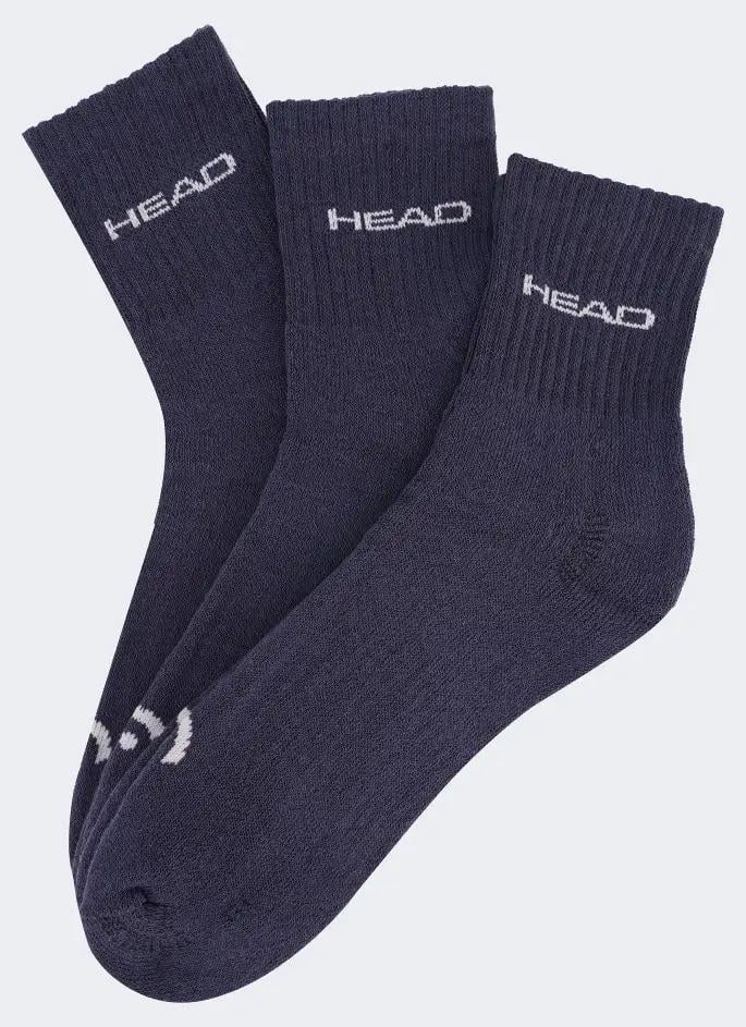 Шкарпетки чоловічі Head ELEMENTS ALL SPORTS SHORT CREW 3P р. 39-42 Темно-синій (701229009-003 39-42)