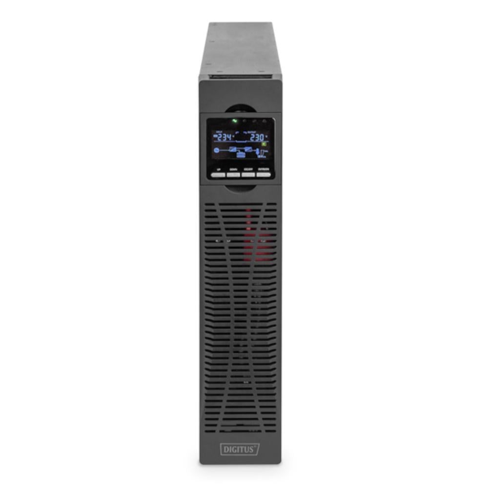 Джерело безперебійного живлення Digitus OnLine 3000VA/3000W LCD 8xC13 1xC19 RJ45 RS232 USB Rack/Tower (ERC-DN-170096) - фото 2