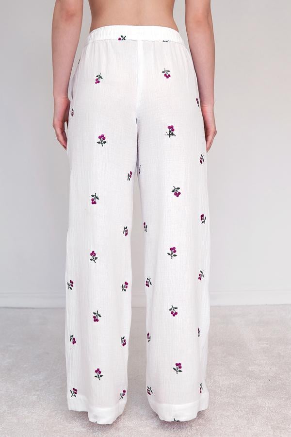 Брюки с вышивкой Forli из муслина Blueberry M/L (ML0084-39-09) - фото 3 Брюки с вышивкой Forli из муслина Blueberry M/L (ML0084-39-09) - фото 3