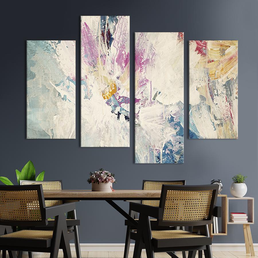 Картина модульна з 4 частин Повітряна квітка L 129x90 см (20-42)