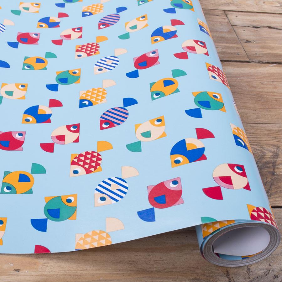 Подарочная бумага Морская 70 см 10 м (468-162)