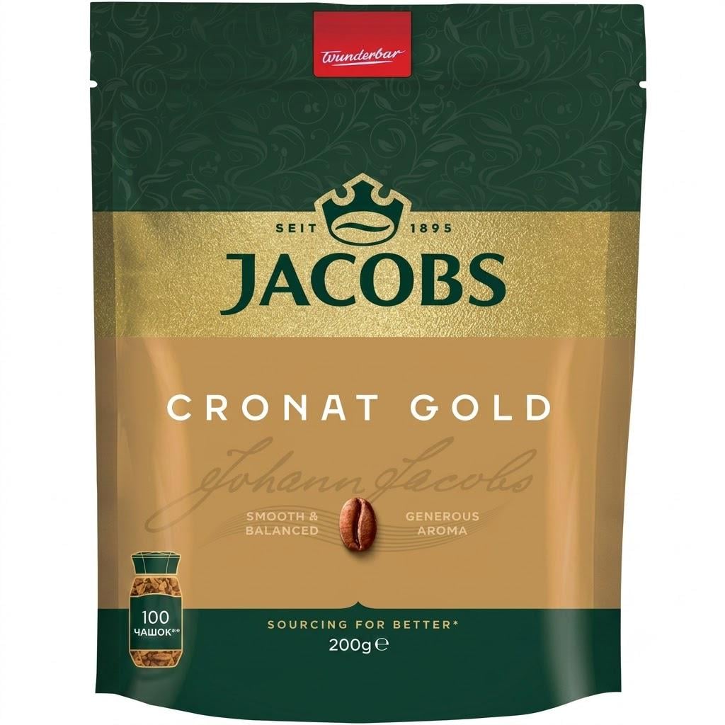 Кофе растворимый Jacobs Cronat Gold 200 г (jac2004)