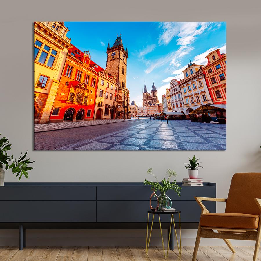 Картина на холсте Архитектура Праги 80x54 см (V252-1_L)