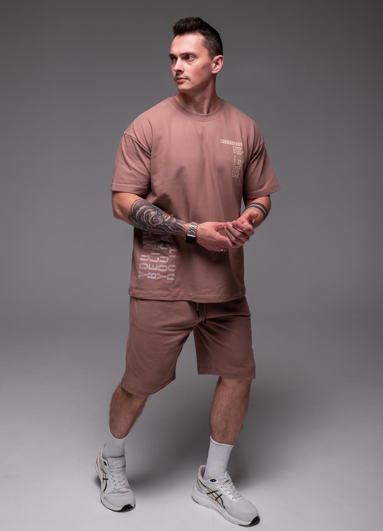 Прогулочный костюм мужской Must Believe оверсайз XL Кофейный (2385/2/3) - фото 2