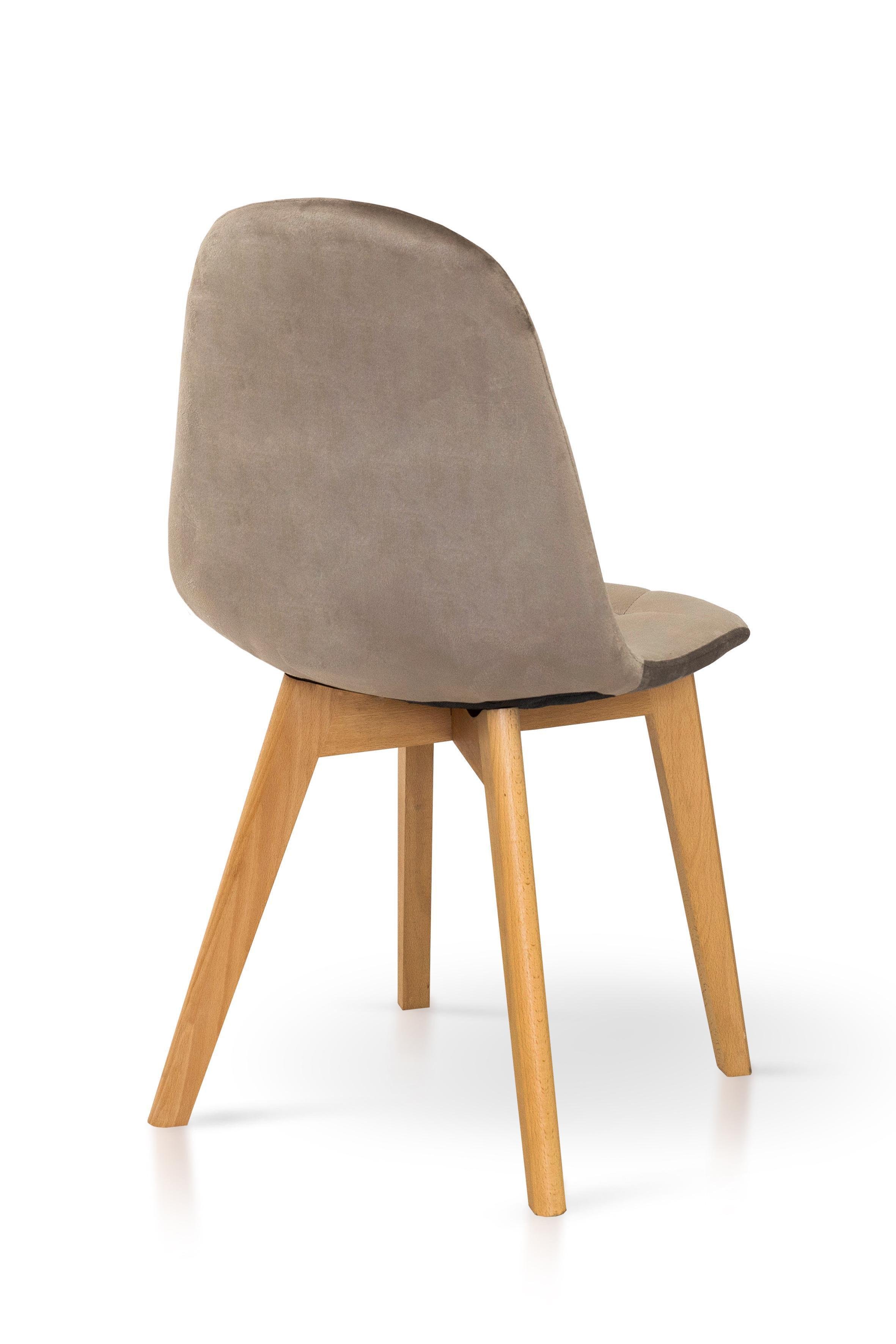 Стілець для кухні та вітальні Джастін Ірис велюр 460х840х500 мм Пісочний (GAА0054931) - фото 3 Стілець для кухні та вітальні Джастін Ірис велюр 460х840х500 мм Пісочний (GAА0054931) - фото 3