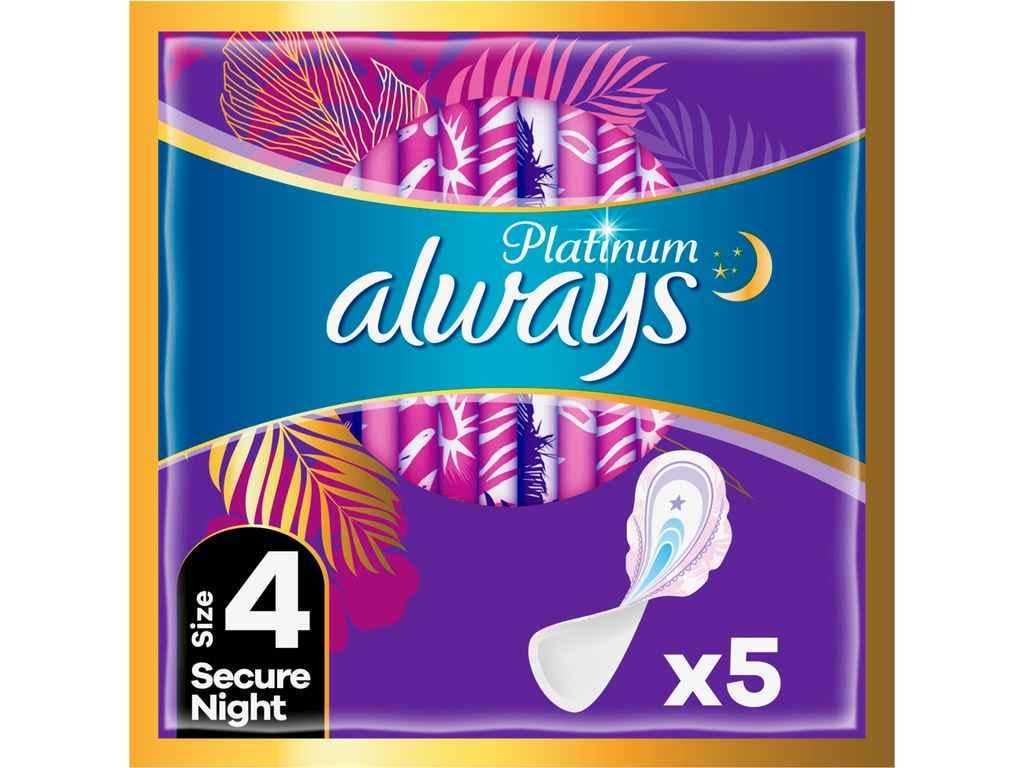 Прокладки гигиенические Always Platinum Secure Night 7 к. 5 шт. (960051) Прокладки гигиенические Always Platinum Secure Night 7 к. 5 шт. (960051)