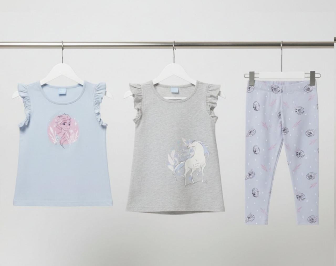 Комплект на лето для девочки Disney Ледяное сердце футболки и лосины 98-104 см 2-4 г. (4052916133583-1)