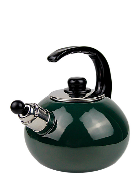 Чайник со свистком Kamille Vizo эмалированный с двойным дном для газа и индукции 2,5 л Зеленый (1039D) - фото 4 Чайник со свистком Kamille Vizo эмалированный с двойным дном для газа и индукции 2,5 л Зеленый (1039D) - фото 4