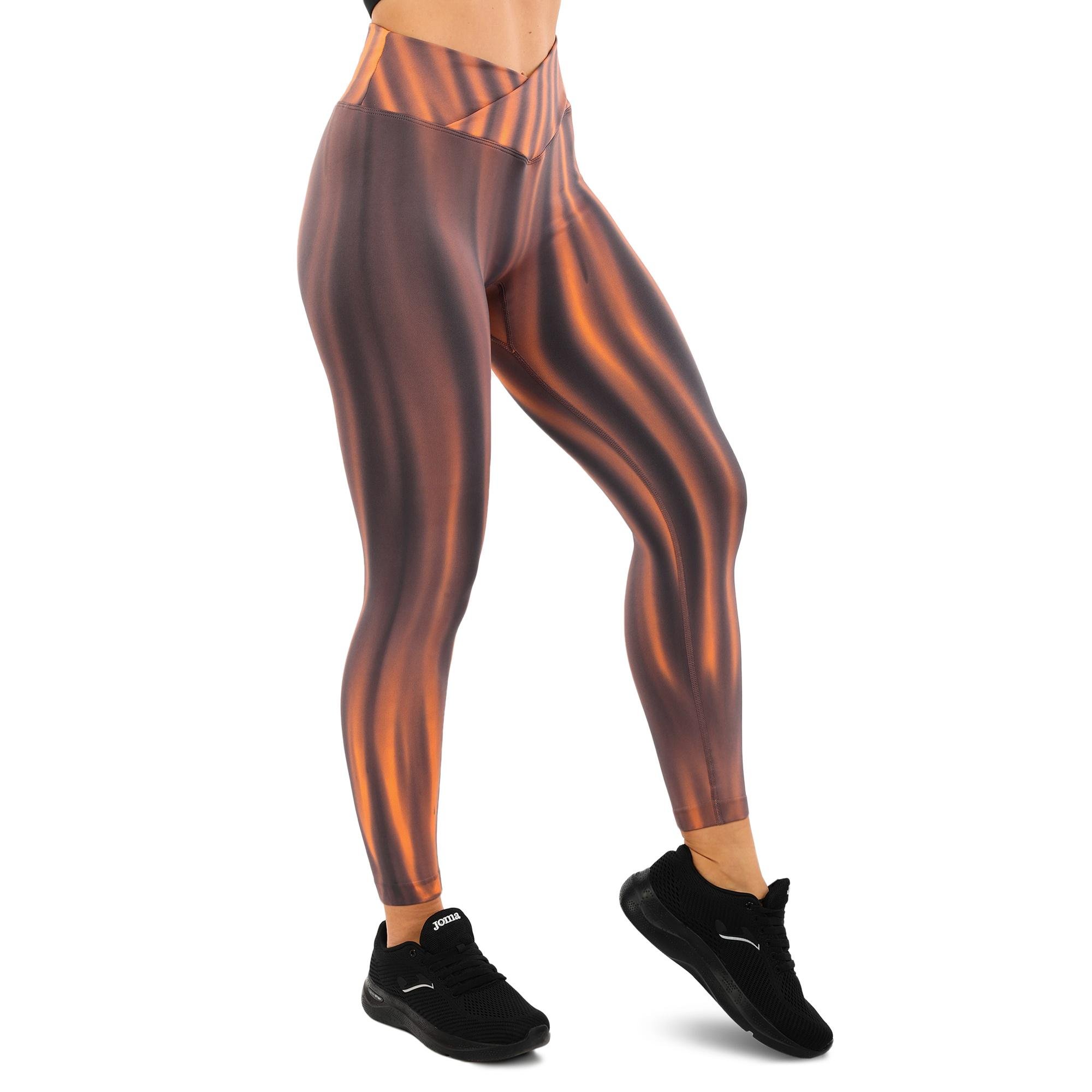 Лосины женские DOMINO 9753 бесшовные с эффектом пуш-ап с разводами S Бежевый (9753_Бежевый_S) - фото 3