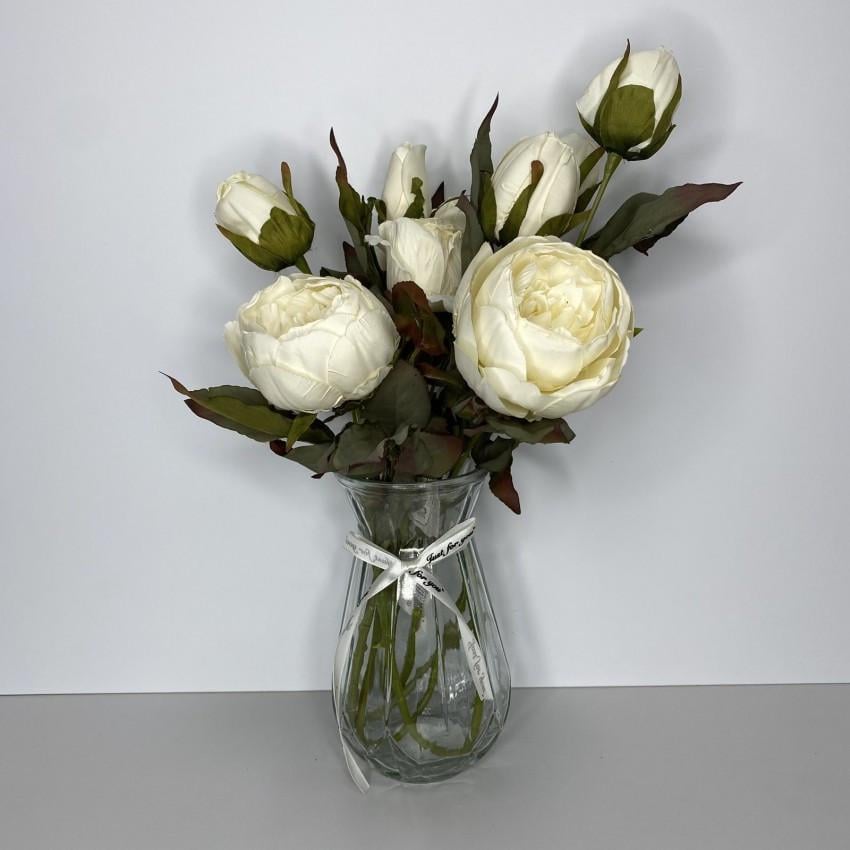 Ваза скляна Viva Purl 6841692 20 см прозора (1958607172)