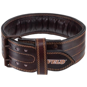 Пояс для пауерліфтингу VELO VL-8185 шкіряний спинка 10 см 2XL Темно-коричневий