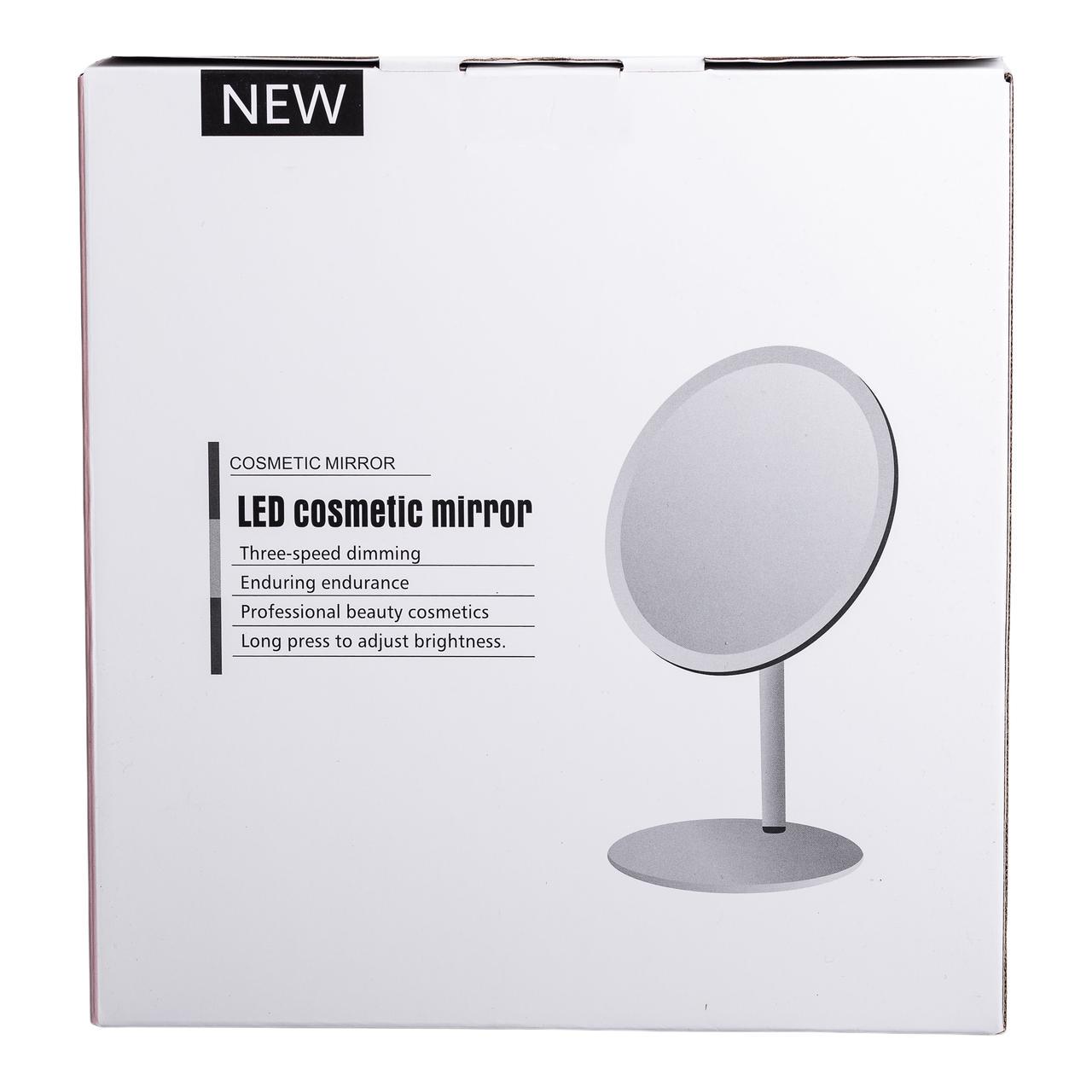 Дзеркало косметичне з підсвічуванням кругле настільне 21 см рожевий (6886) - фото 7 Дзеркало косметичне з підсвічуванням кругле настільне 21 см рожевий (6886) - фото 7