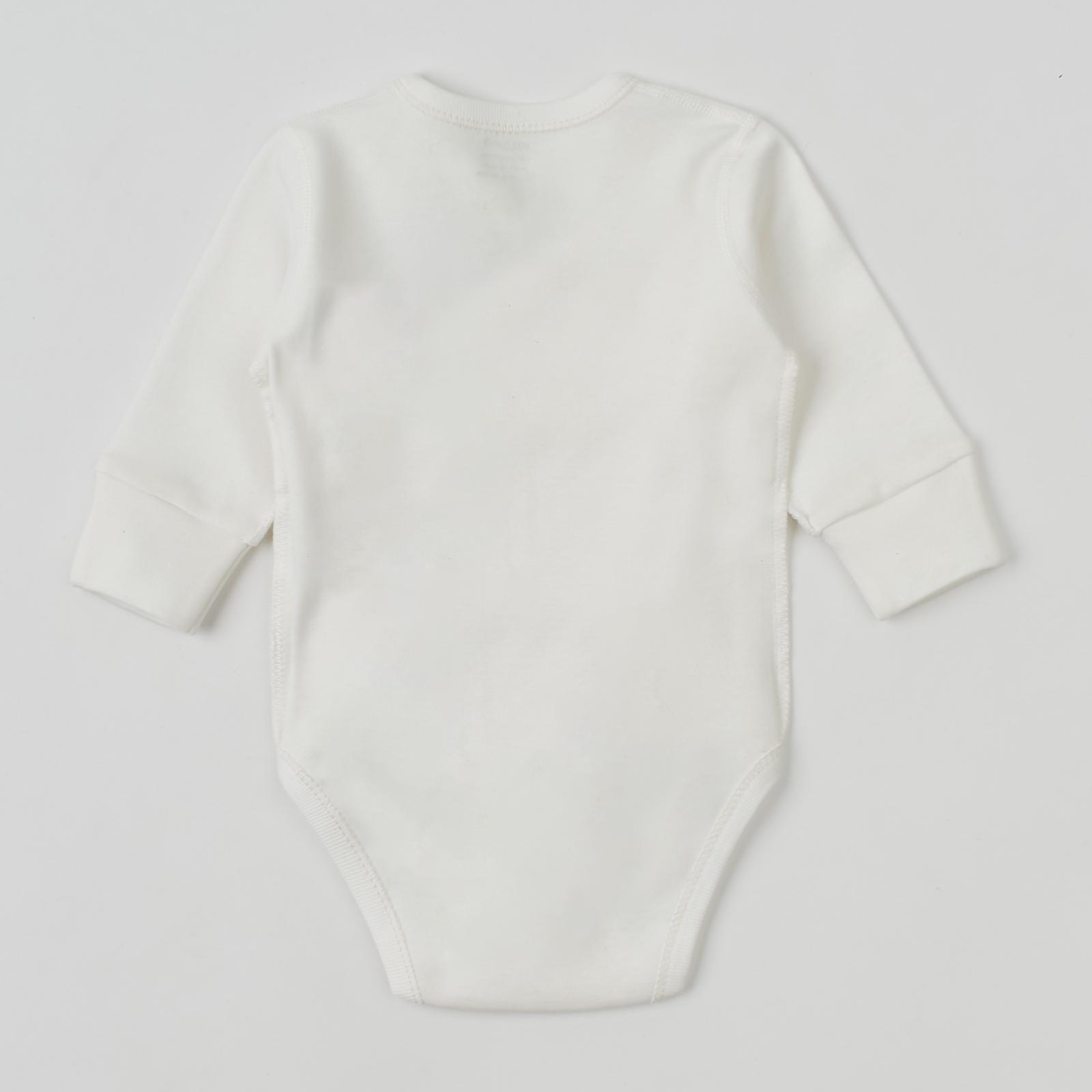 Боди с длинным рукавом на запах 56 см Молочный - фото 4 Боди с длинным рукавом на запах 56 см Молочный - фото 4