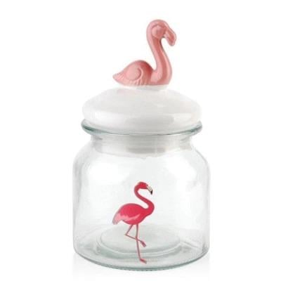 Банка стеклянная для сыпучих Фламинго 0,6 л (30626)