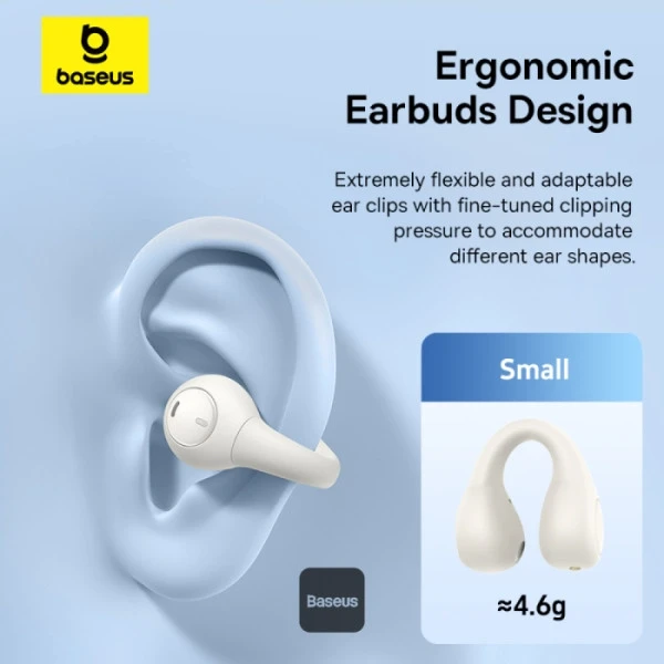 Навушники BASEUS AS01 AirGo White (2372163129) - фото 4