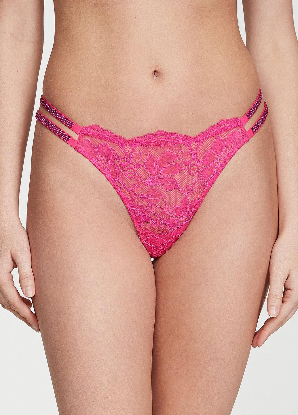 Трусики женские со стразами Victoria's Secret Very Sexy XXL Розовый (70400189697QDEXXL)