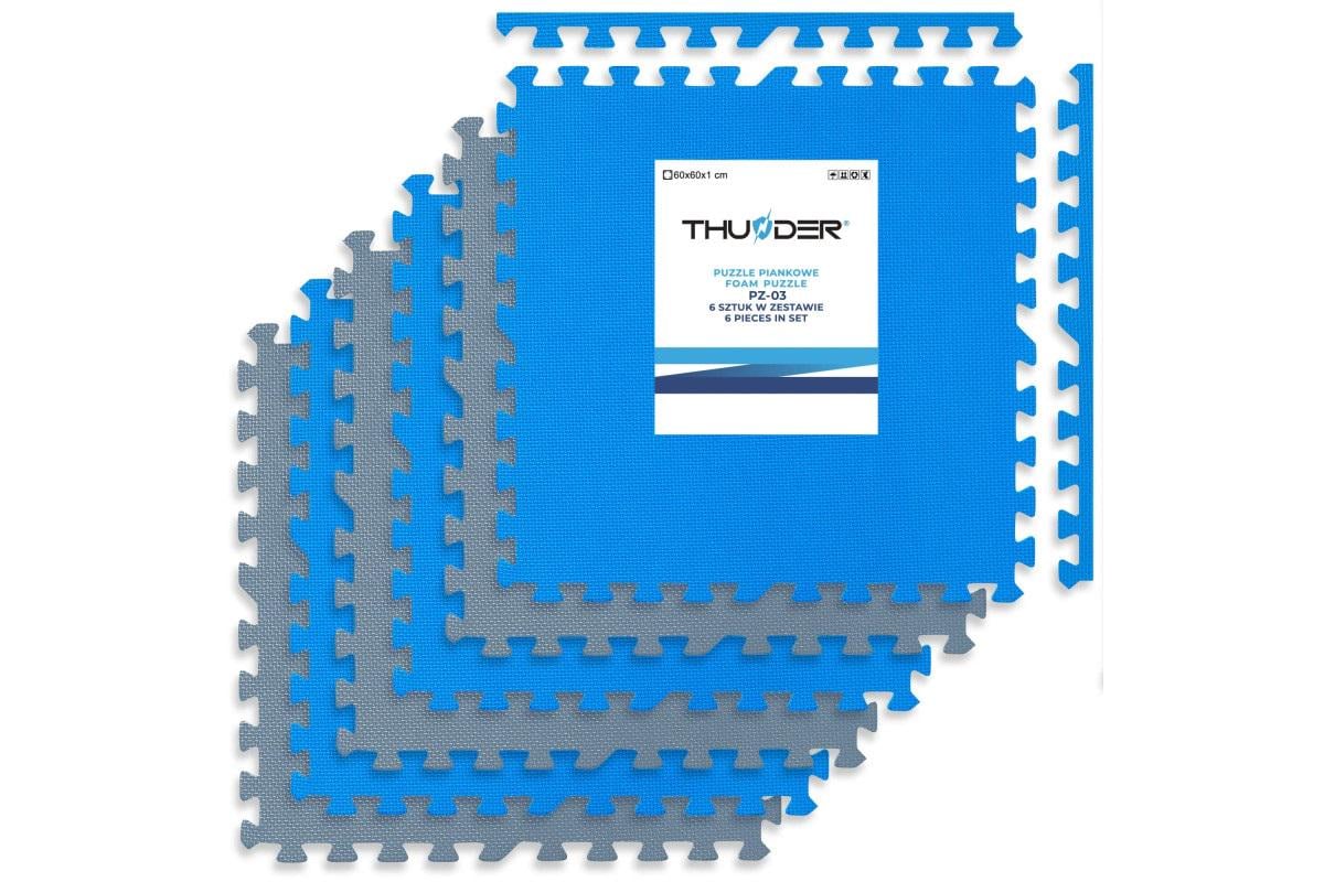 Коврик-пазл Thunder PZ-03 60х60 см Голубо-серый (PZ-03) Коврик-пазл Thunder PZ-03 60х60 см Голубо-серый (PZ-03)