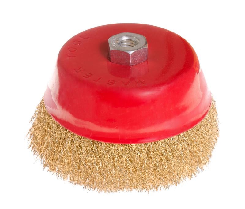 Щітка торцева MasterTool GM із латунованого дроту D150 М14 (19-7115)