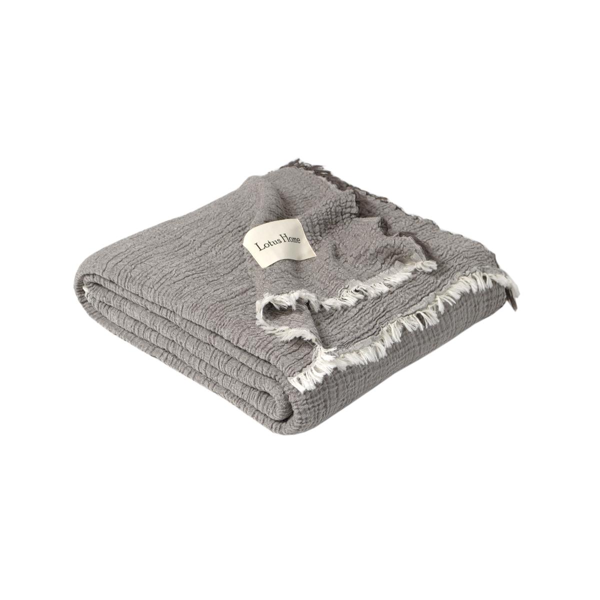 Покрывало Lotus Home Larna Muslin 160x200 см Anthracite (svt-2000022344265) - фото 2 Покрывало Lotus Home Larna Muslin 160x200 см Anthracite (svt-2000022344265) - фото 2