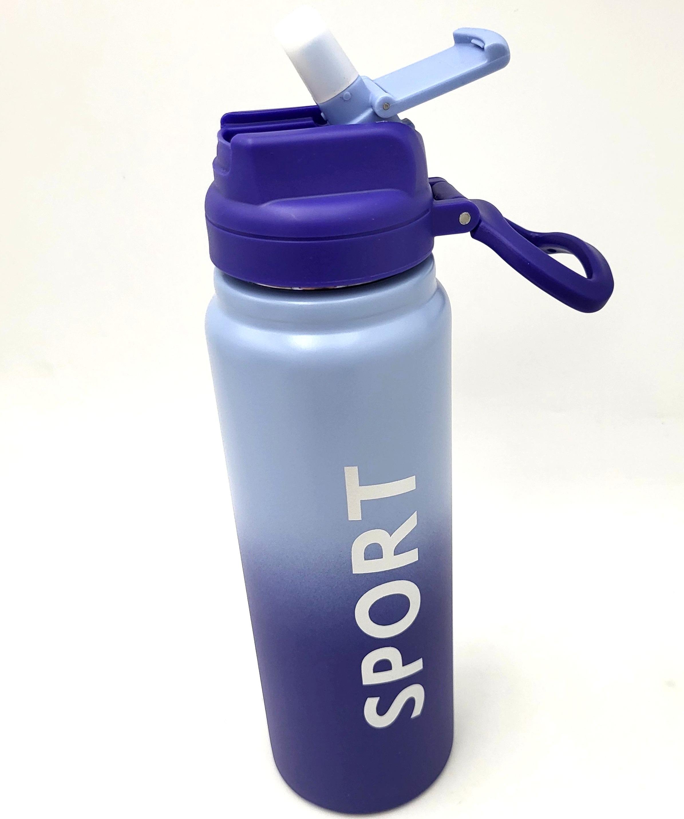 Термос для води з трубочкою SPORT 500 мл Чорно-блакитний