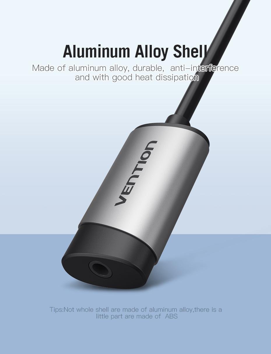 Звукова карта з підтримкою мікрофону Vention USB-3,5 мм minijack 16 біт/48 кГц TRRS AUX 2-піновий Сірий (CDJHB) - фото 13 Звукова карта з підтримкою мікрофону Vention USB-3,5 мм minijack 16 біт/48 кГц TRRS AUX 2-піновий Сірий (CDJHB) - фото 13