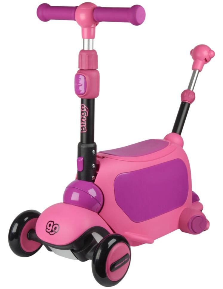 Самокат толокар Maraton 2in1 Bingo Super 3 Розовый