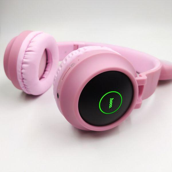 Наушники накладные Hoco Cat W27 Bluetooth с кошачьими ушками Pink - фото 2