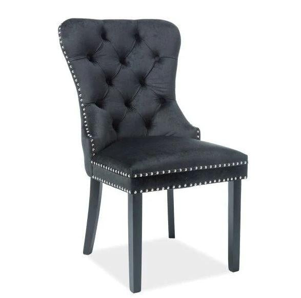 Кресло мягкое со спинкой Signal August Velvet Черный (AUGUST19)