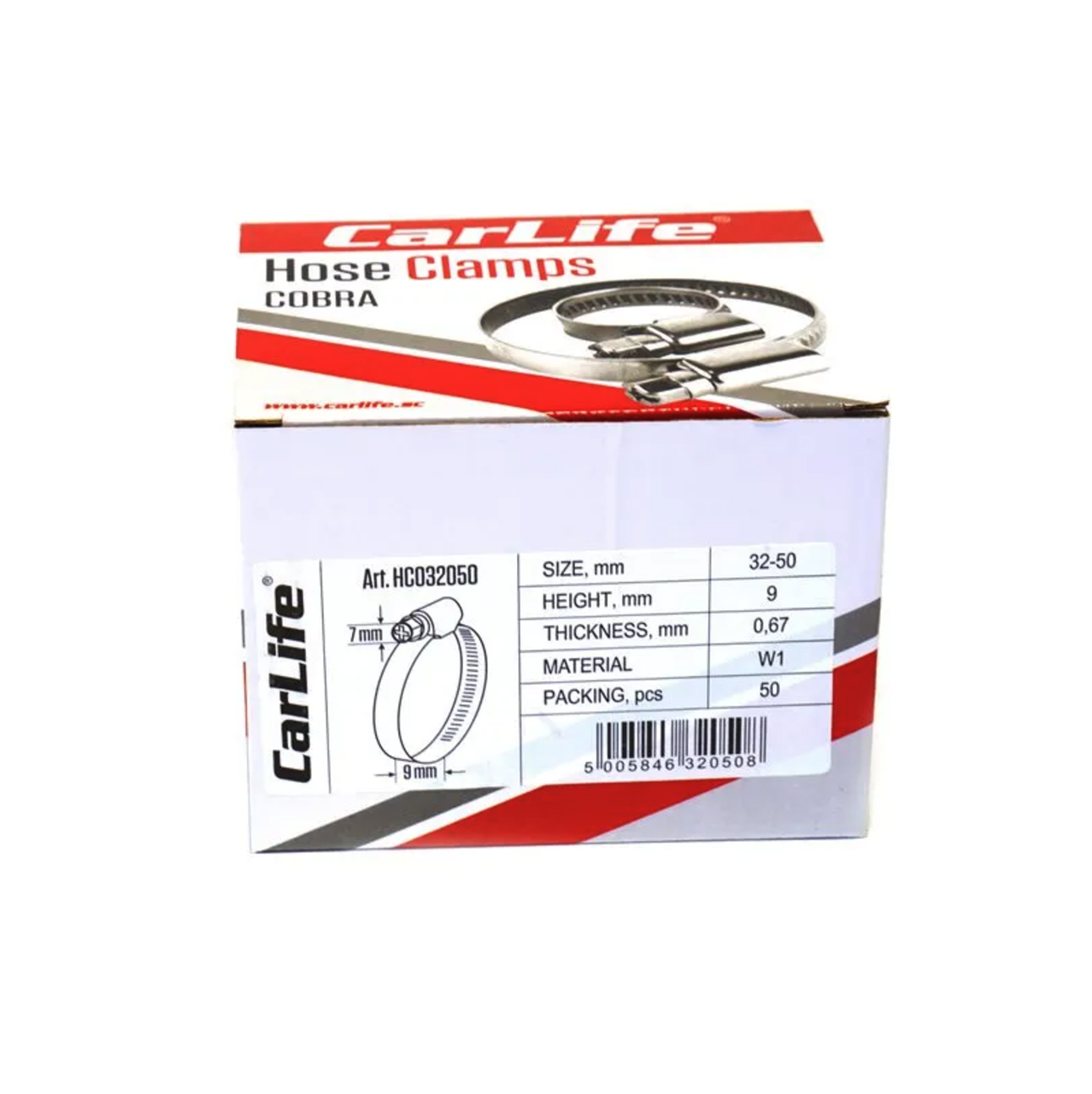 Хомут оцинкованный CarLife 32-50/W1 9х067 мм 1 шт. - фото 4 Хомут оцинкованный CarLife 32-50/W1 9х067 мм 1 шт. - фото 4