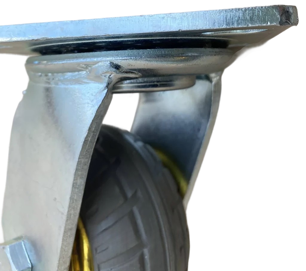 Колесо поворотное на шарикоподшипнике из эластичной резины 100 мм Серый (2332169112) - фото 4