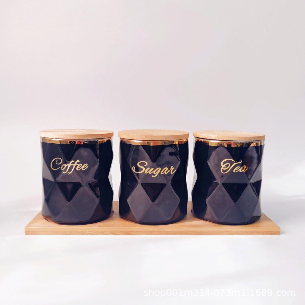 Набір банок для зберігання 18594 4 пр. Чорний (5009204)