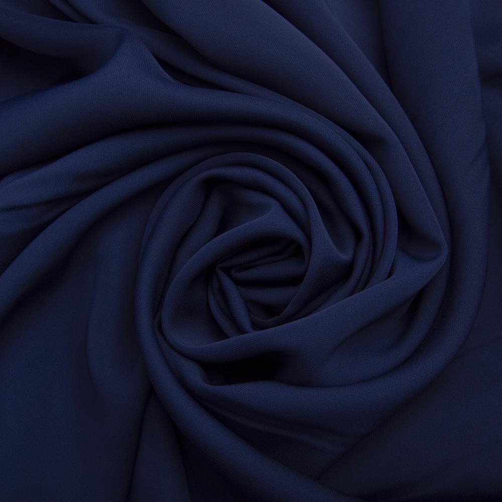 Тканина плательна Wave crep т/синя