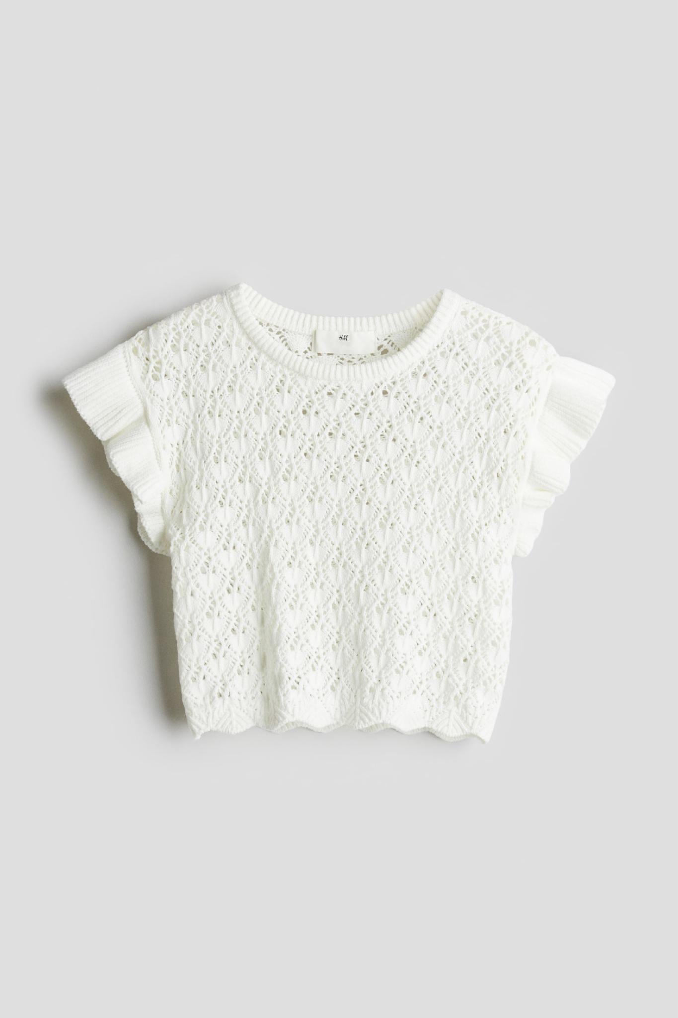 Топ H&M 1231268 158-164 см Белый