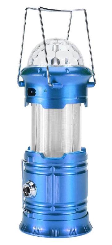 Кемпинговая лампа с эффектом огня и дискошаром SX-6888T Синий (7047)