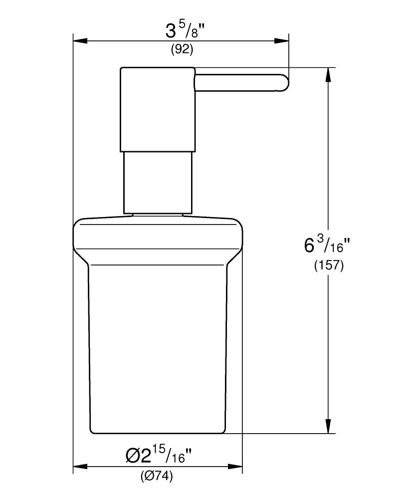 Дозатор для рідкого мила Grohe QuickFix Start 41188000 настільний 160 мл Хром (164189) - фото 2