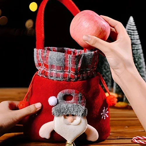 Набор новогодних мешочков 3 шт. (C00336) - фото 4 Набор новогодних мешочков 3 шт. (C00336) - фото 4